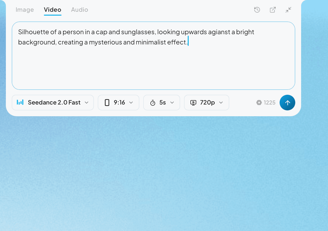 Caite Desktop Overlay floating over the desktop, with a video prompt ready to generate.